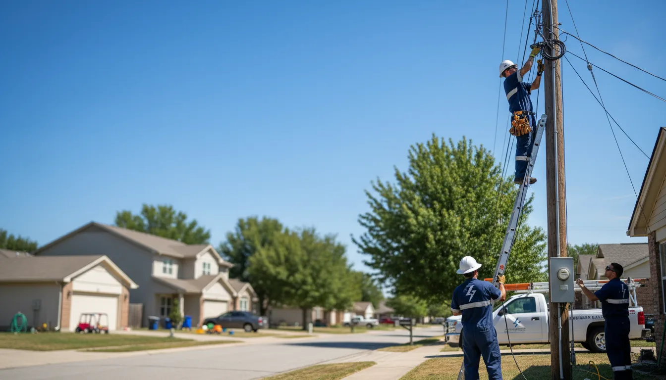 Residential electrician providing installation services in Plainview, AR